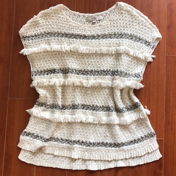 LOFT Chunky Knit Short Sleeved Top - Picture 2 of 3